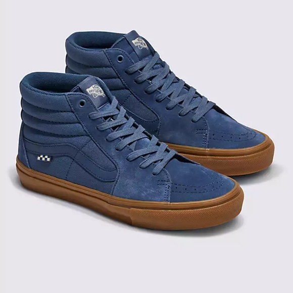 Vans Skate Sk8-Hi Vintage Shoe Blue - Picture 2 of 16